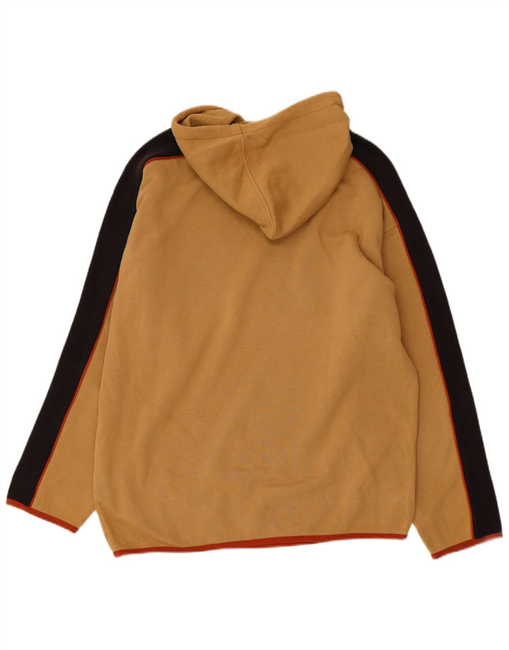 FILA Herren-Kapuzenpullover aus mittelbeigefarbener Colourblock-Baumwolle