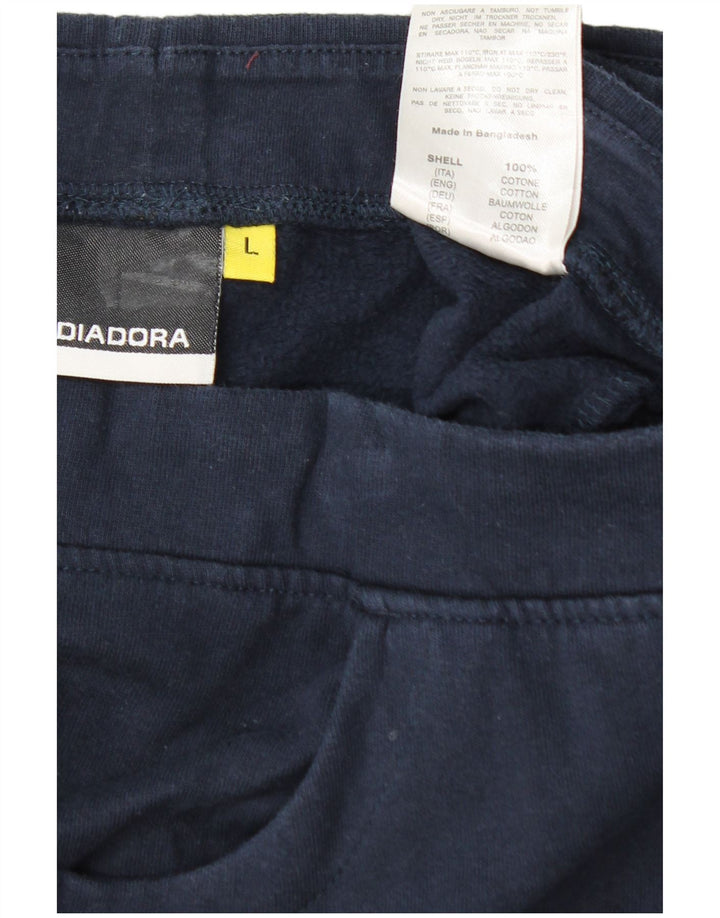 DIADORA Damen-Trainingshose, UK-Größe 44, Größe L, Marineblau, Baumwolle