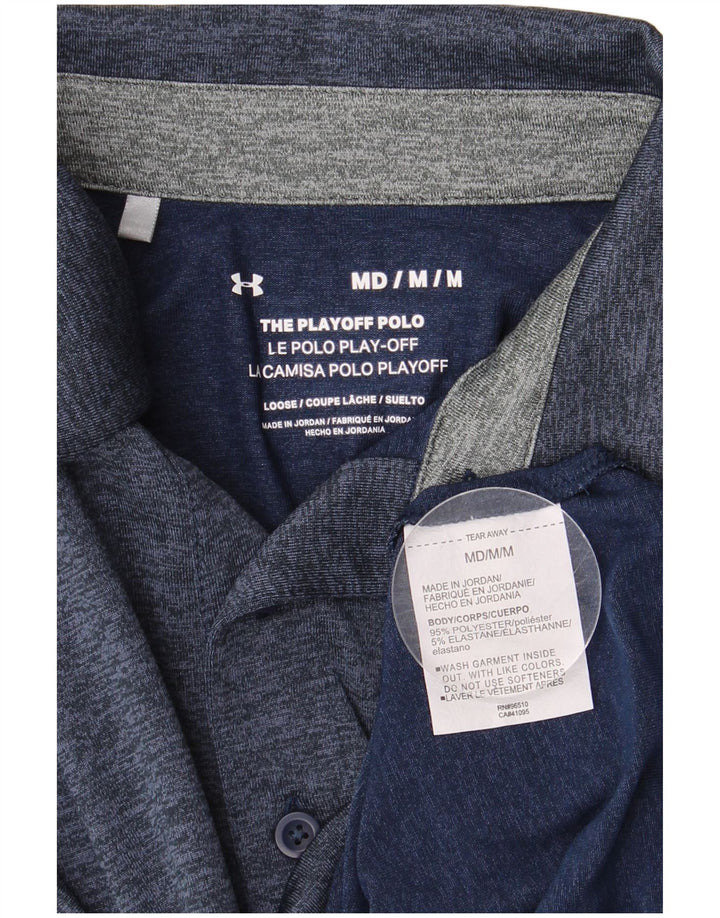 Under Armour Herren-Poloshirt aus mittelmarineblau meliertem Polyester