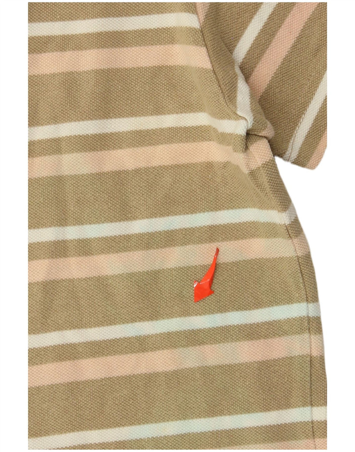 Wrangler Herren-Poloshirt, groß, Khaki, gestreift, Baumwolle