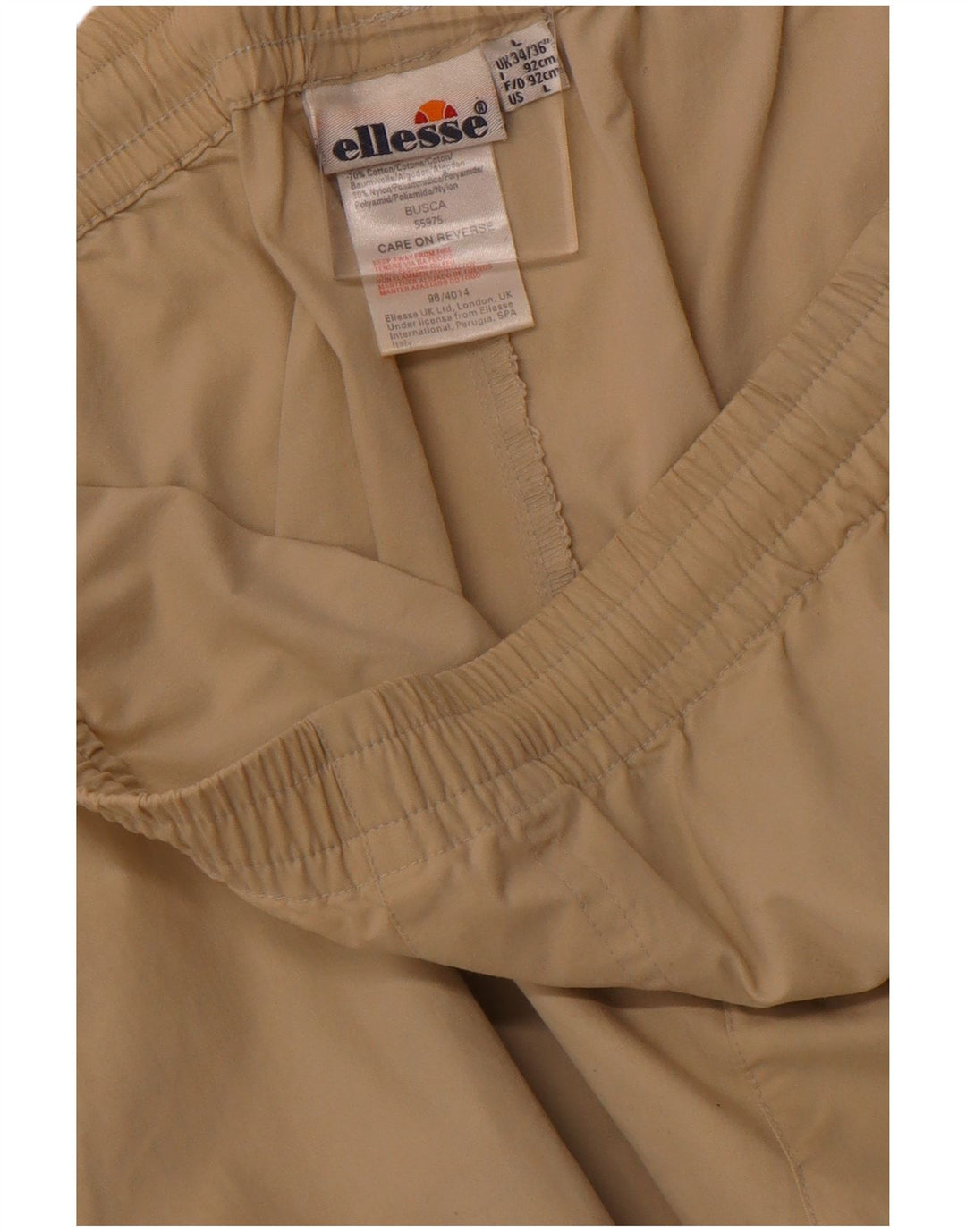 ELLESSE Herren-Bermuda-Sportshorts, große beige Baumwolle