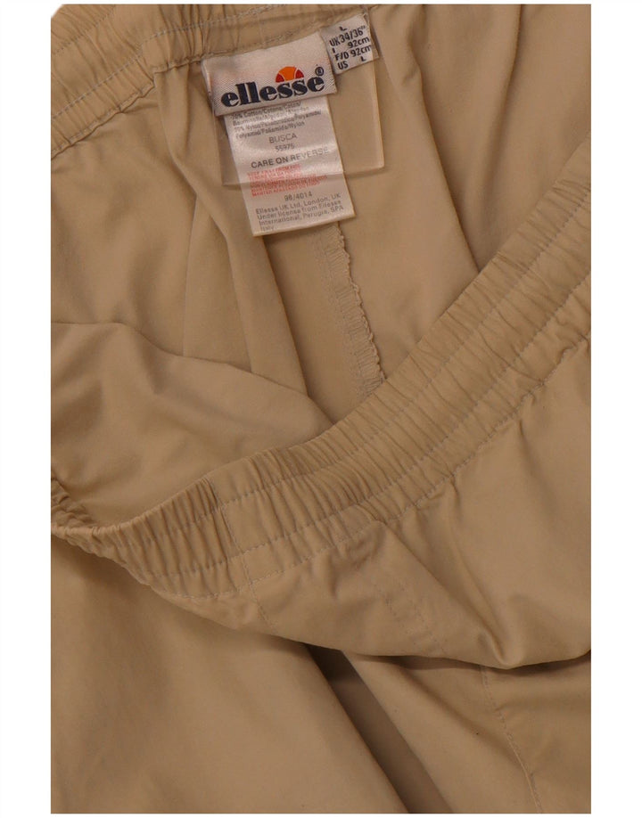 ELLESSE Herren-Bermuda-Sportshorts, große beige Baumwolle