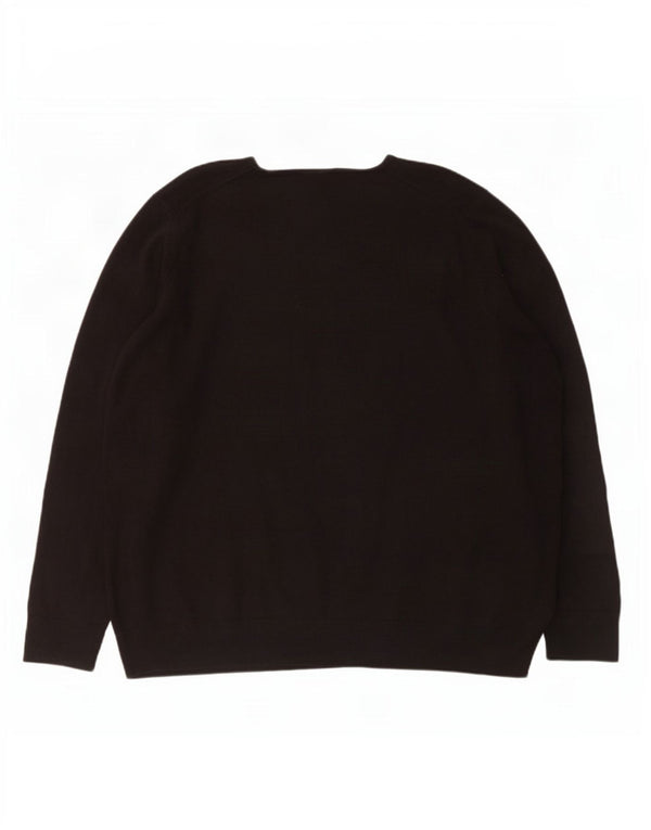 Marks & Spencer Damen-Pullover mit Rundhalsausschnitt, UK 26 5XL, schwarzes Acryl