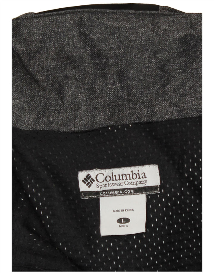 Columbia Herren-Utility-Jacke mit Kapuze, UK 40, großes graues Polyamid