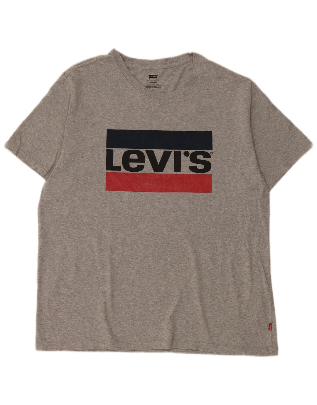 Levi's Herren-T-Shirt mit Standard-Grafik, groß, grau meliert, Baumwolle
