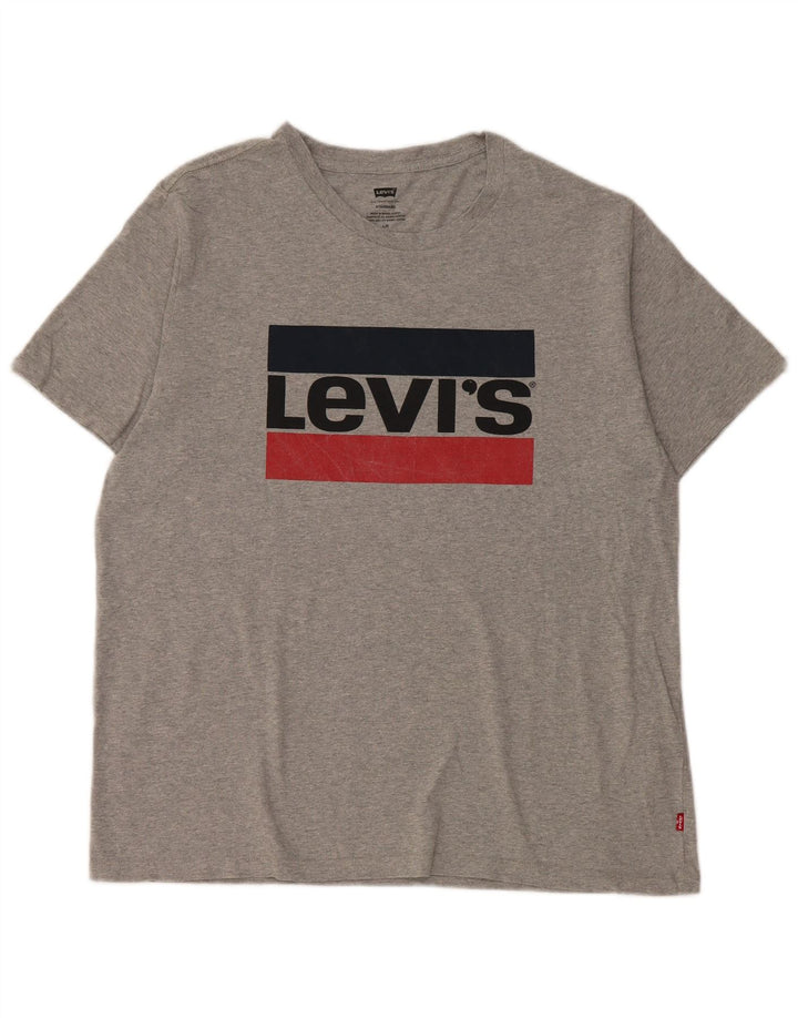 Levi's Herren-T-Shirt mit Standard-Grafik, groß, grau meliert, Baumwolle