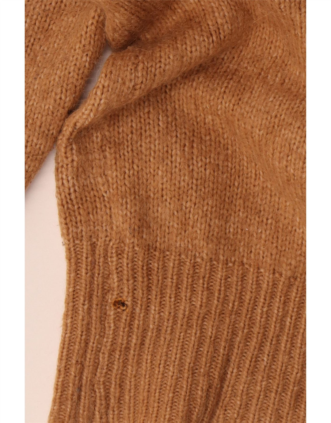 Zara Damen-Pullover mit Rollkragen, übergroß, Gr. 10, Small, Beige, Acryl