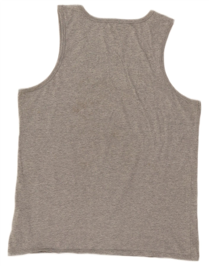 NIKE Herren-Weste mit sportlichem Schnitt, klein, grau gefleckte Baumwolle
