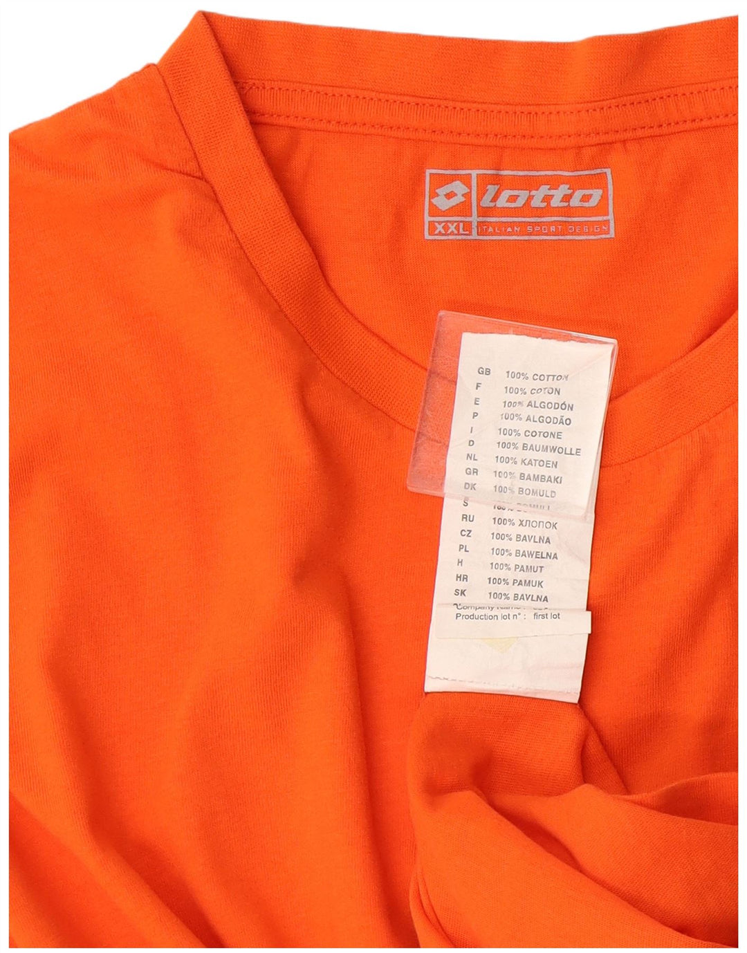 Lotto Herren T-Shirt Top 2XL Orange Baumwolle