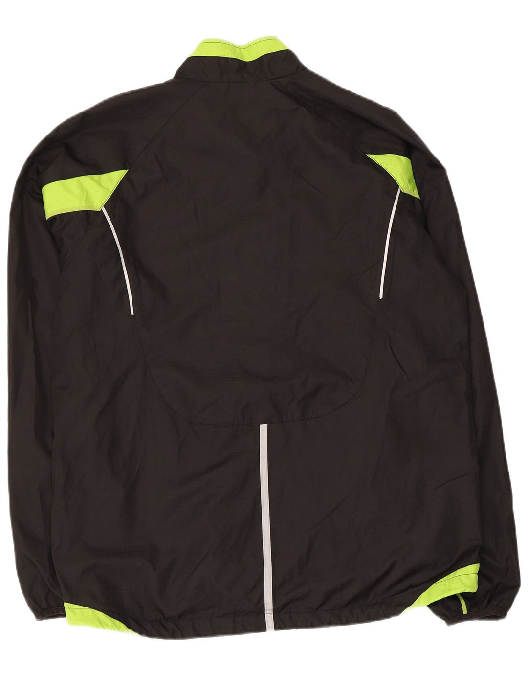 Asics Herren-Trainingsanzug-Top-Jacke, großes schwarzes Farbblock-Polyester