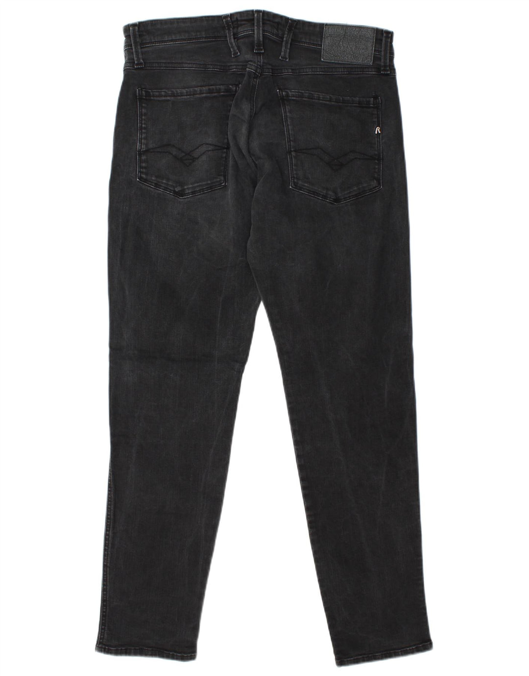 REPLAY Damen Anbass Slim Jeans W34 L30 Graue Baumwolle