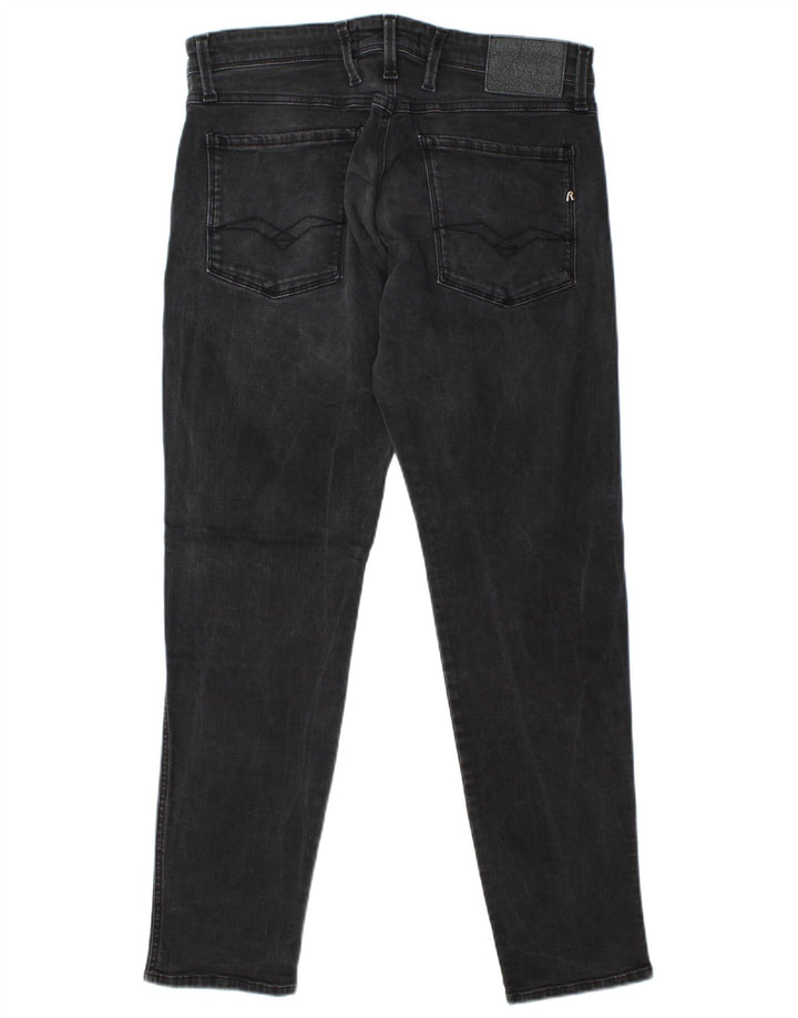 REPLAY Damen Anbass Slim Jeans W34 L30 Graue Baumwolle