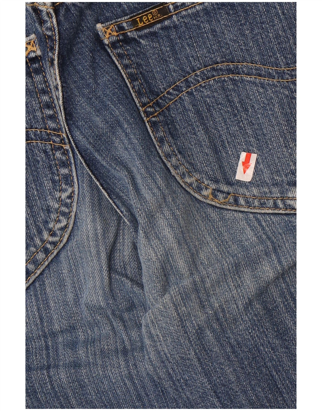 Lee Damen Straight Jeans W26 L32 Blaue Baumwolle