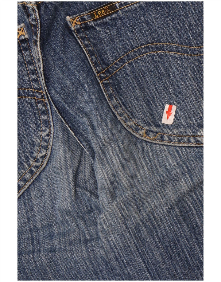 Lee Damen Straight Jeans W26 L32 Blaue Baumwolle