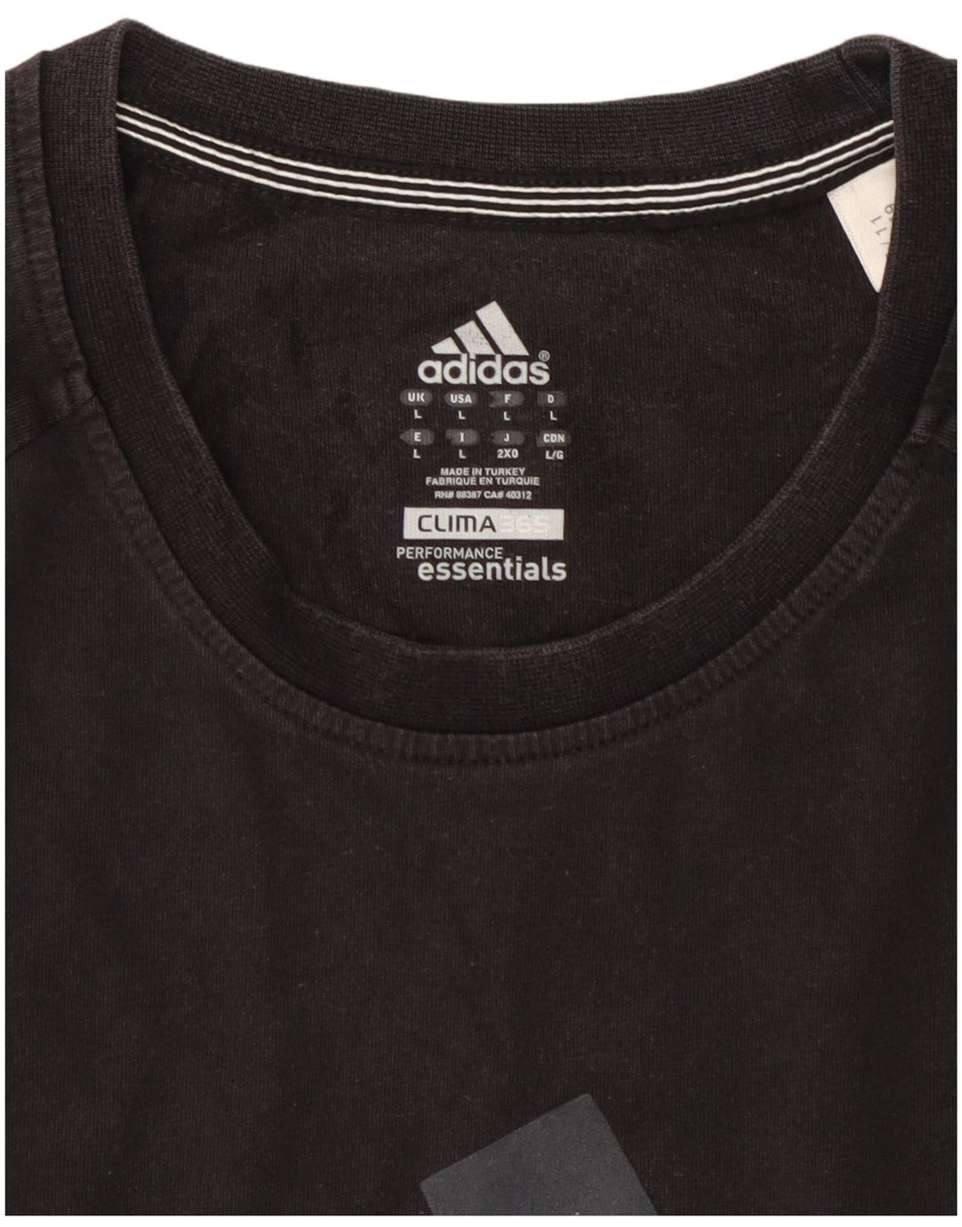 ADIDAS Herren Clima 365 Graphic T-Shirt Top Large Schwarz