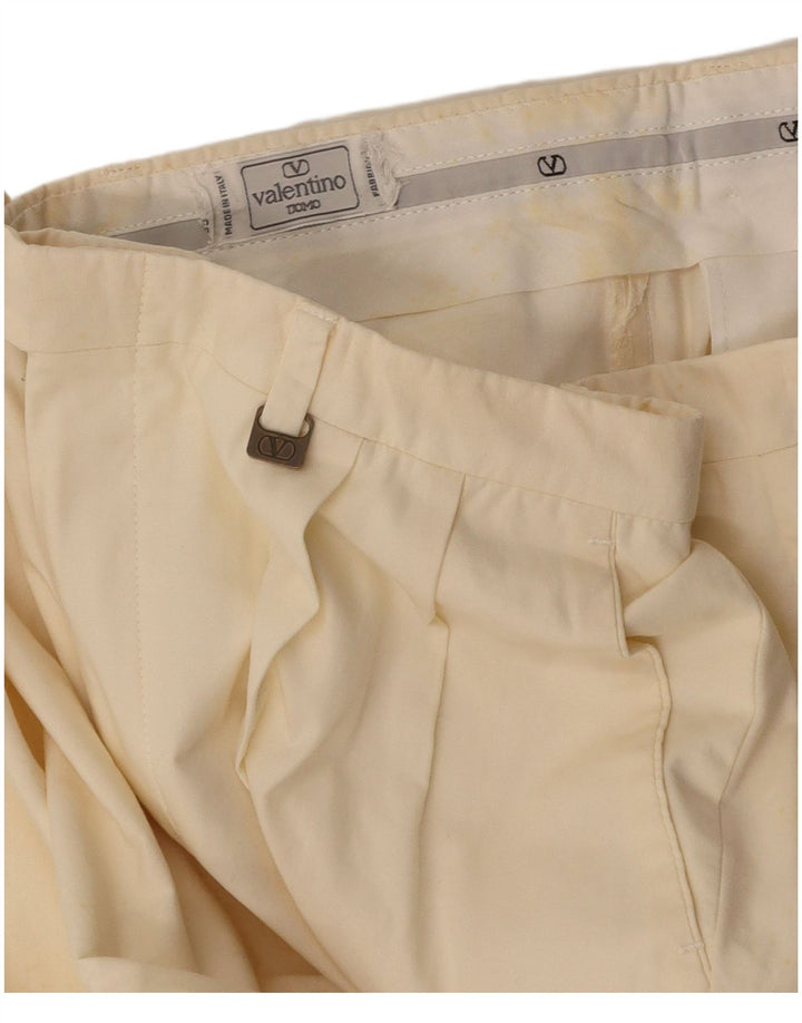 VALENTINO Herren Chino-Hose mit Pegged, W30, L32, gebrochenes Weiß