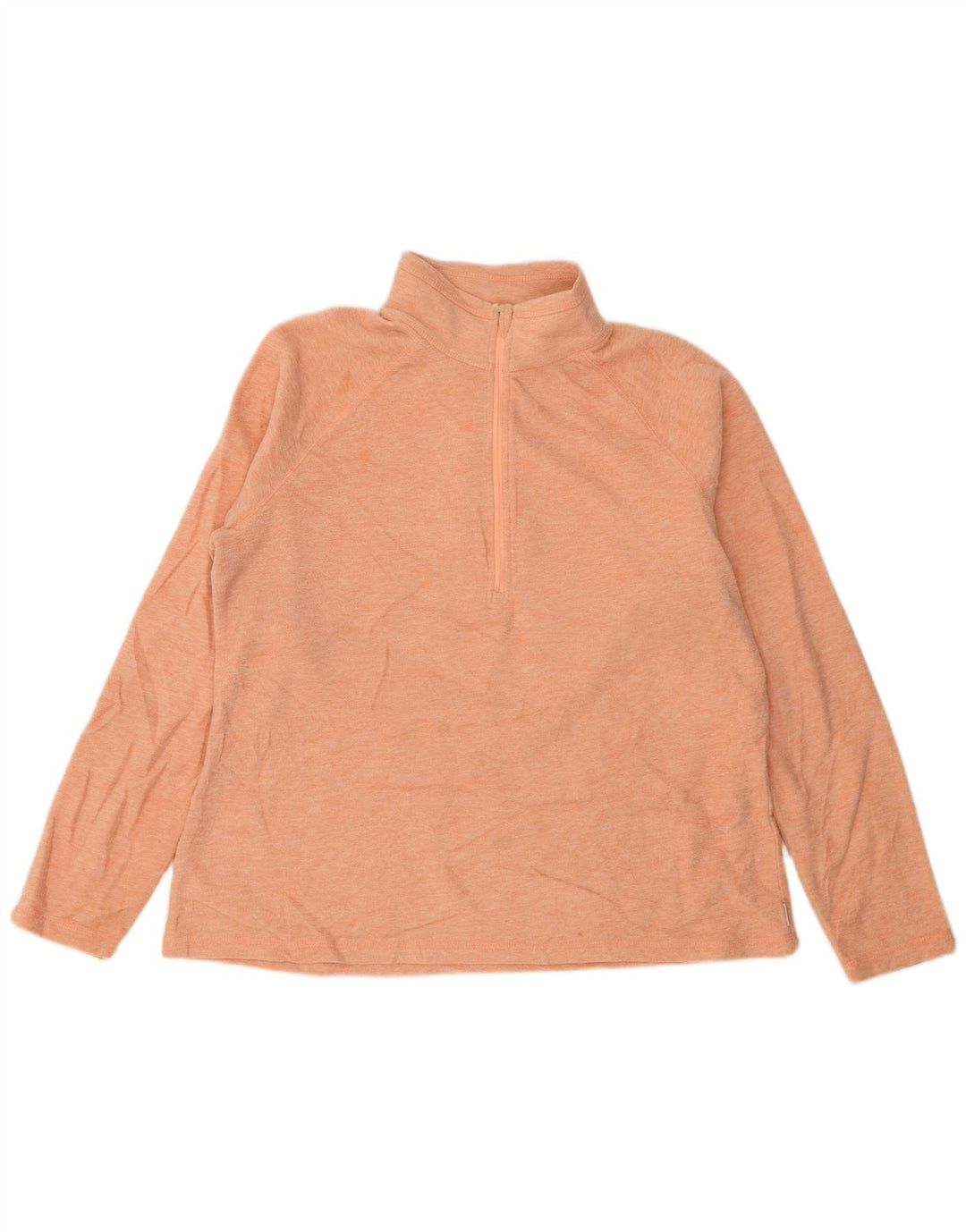 EDDIE BAUER Damen-Fleecepullover mit Reißverschluss, UK 18, XL, Orange meliert