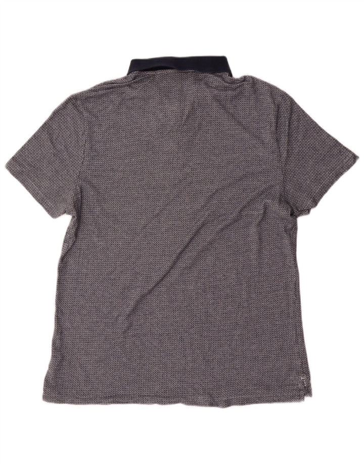 Calvin Klein Herren-Kurzarm-Poloshirt, mittleres Marineblau meliert