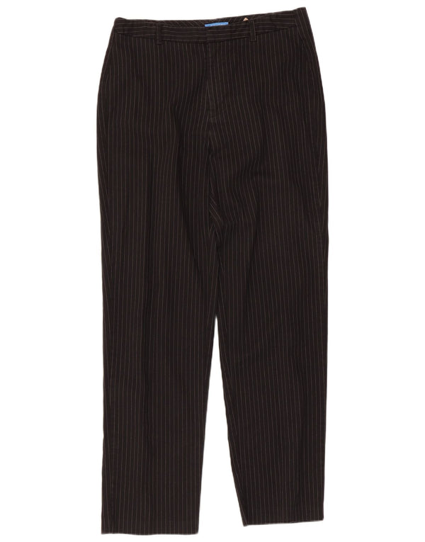 Dockers Damen gerade Anzughose US 10 Large W32 L30 Schwarz gestreift