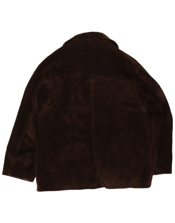 Bayside Herren Wildlederjacke UK 40 Großes braunes Leder