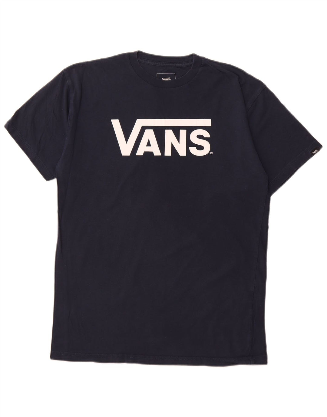 VANS Herren-T-Shirt mit klassischer Passform und Grafik, mittelmarineblaue Baumwolle