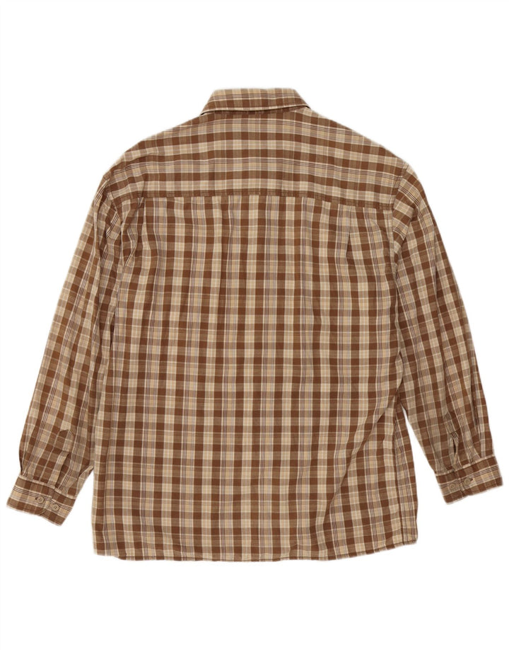 Wrangler Herrenhemd, groß, braun, kariert, Baumwolle