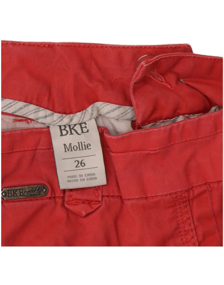 BKE Damen-Freizeitshorts, W26, Größe S, Rot, Baumwolle