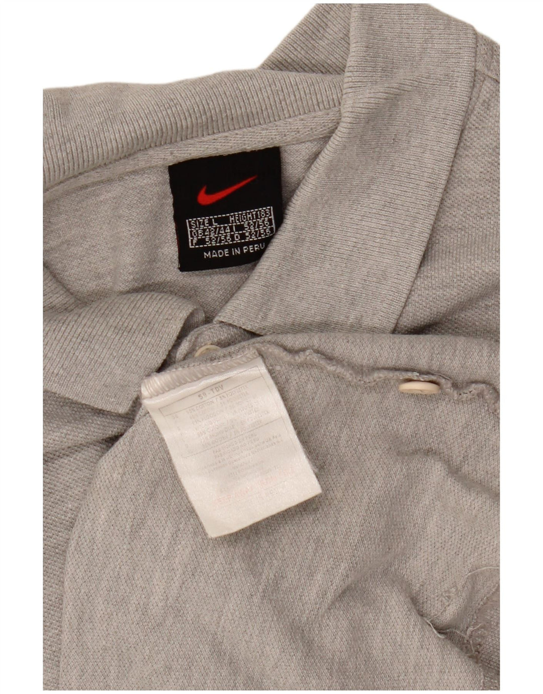 Nike Herren Poloshirt UK 44/46 Große graue Baumwolle