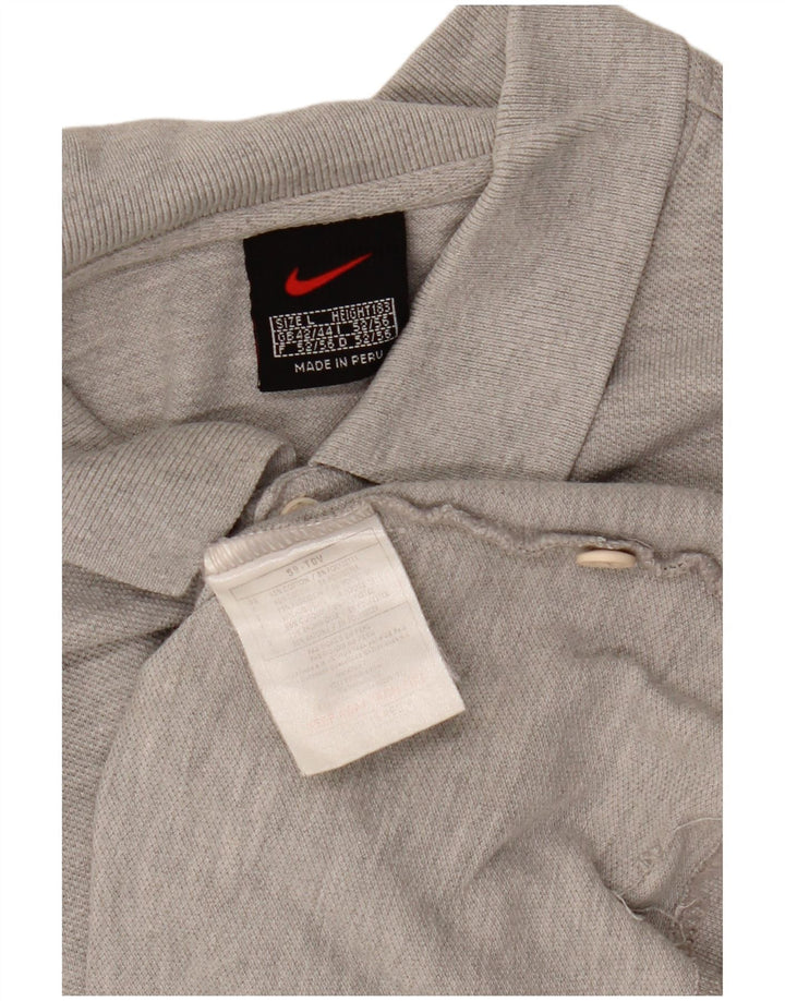Nike Herren Poloshirt UK 44/46 Große graue Baumwolle