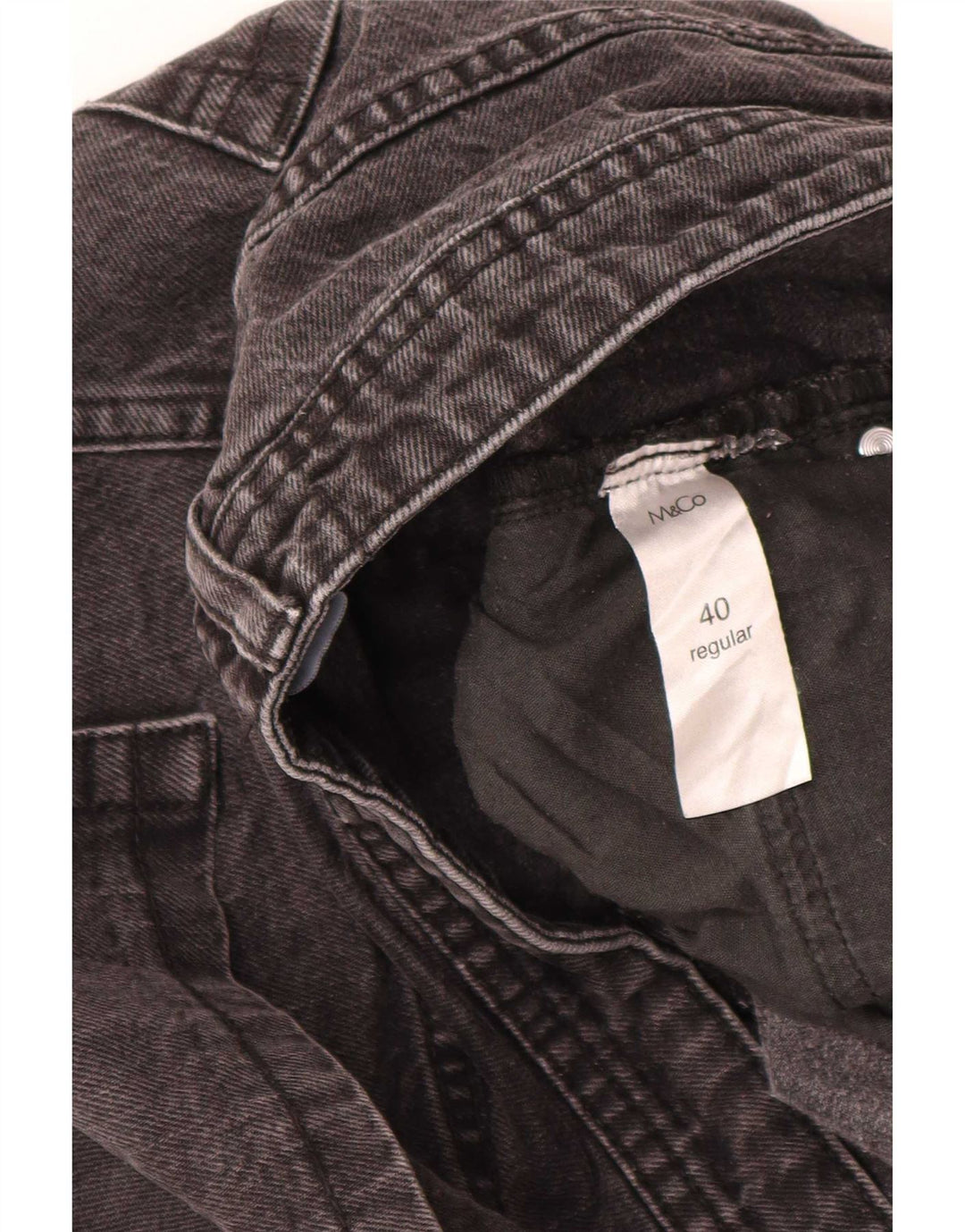 M&Co Herren Regular Straight Jeans W40 L29 Graue Baumwolle