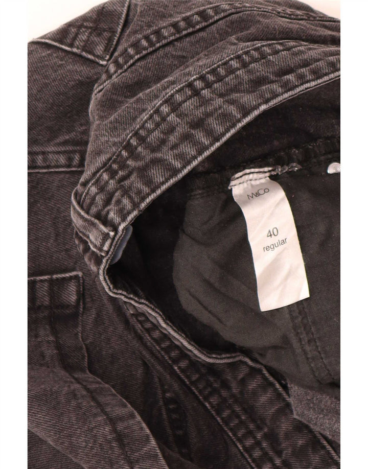 M&Co Herren Regular Straight Jeans W40 L29 Graue Baumwolle