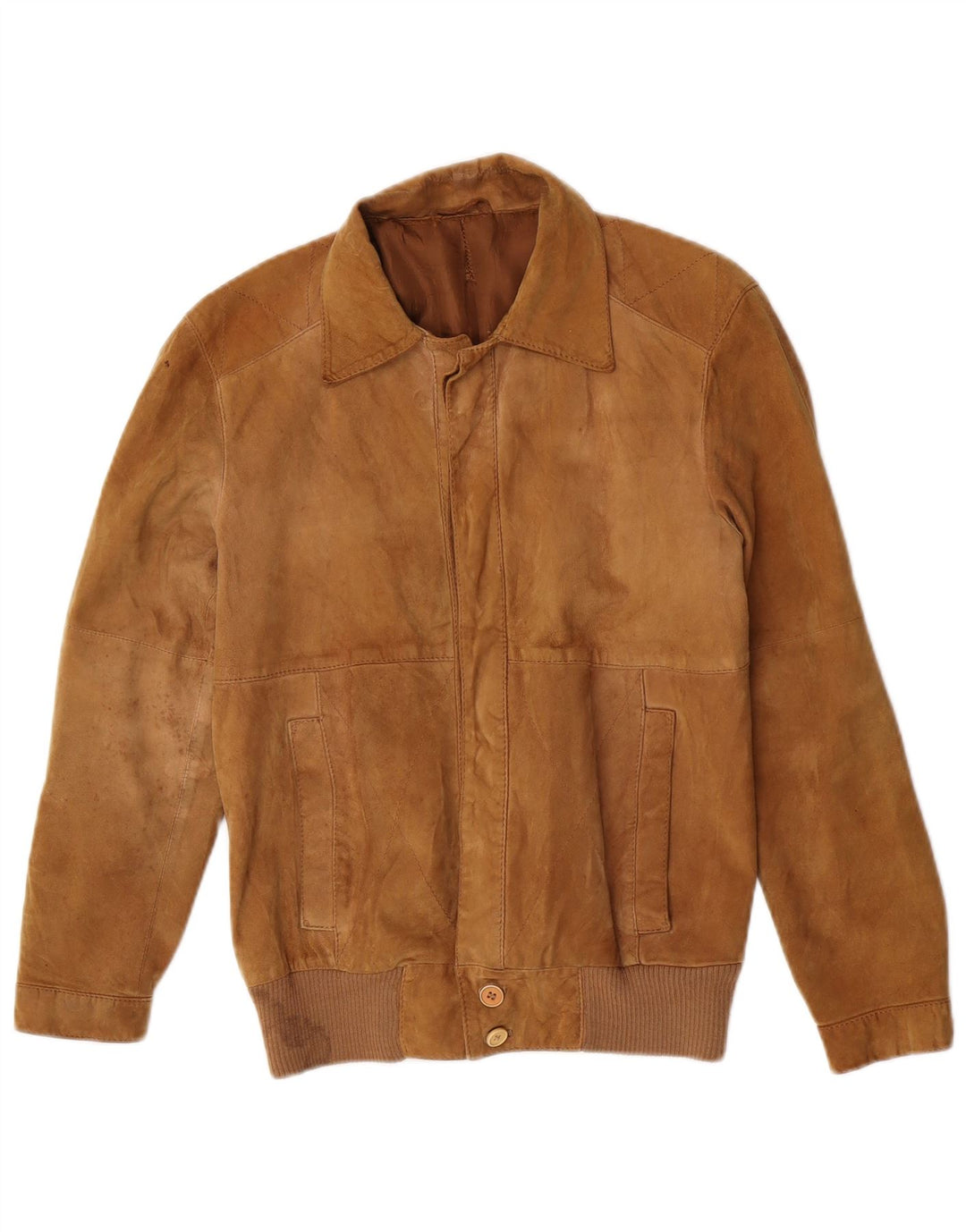 Vintage Herren Bomber Wildlederjacke IT 44 XS Braun