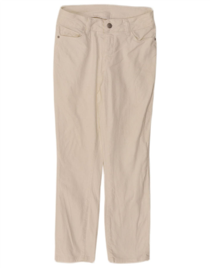 CREW CLOTHING Damen-Jeans mit niedrigem Bund und verkürzter Taille, UK 8, Größe S, W26, L23, Weiß