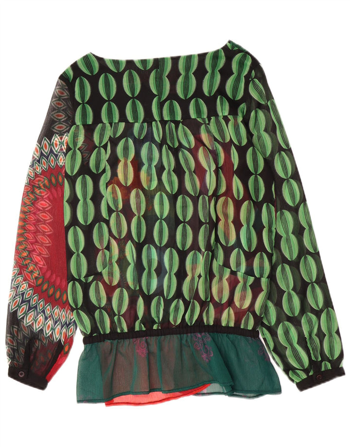 Desigual Damen-Oversize-Hemdbluse, Gr. 10, klein, mehrfarbig, mit Blumenmuster