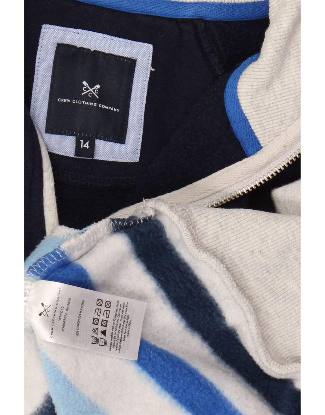 CREW CLOTHING Damen-Sweatshirt-Pullover, Gr. 40, groß, mehrfarbig, gestreift