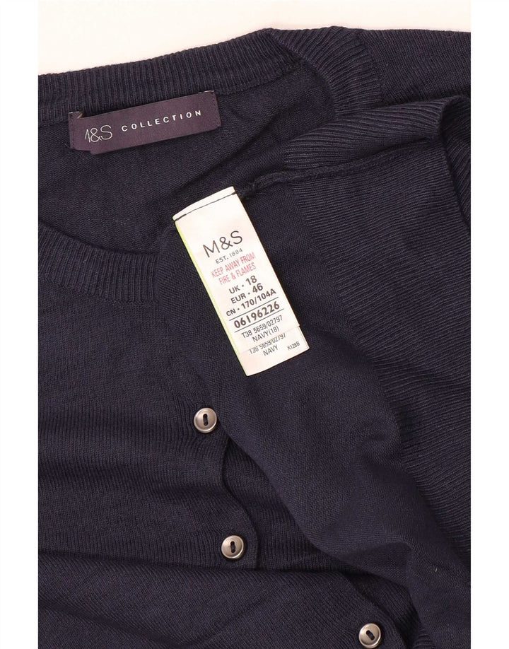 Marks & Spencer Damen Strickjacke UK 18 XL Marineblau