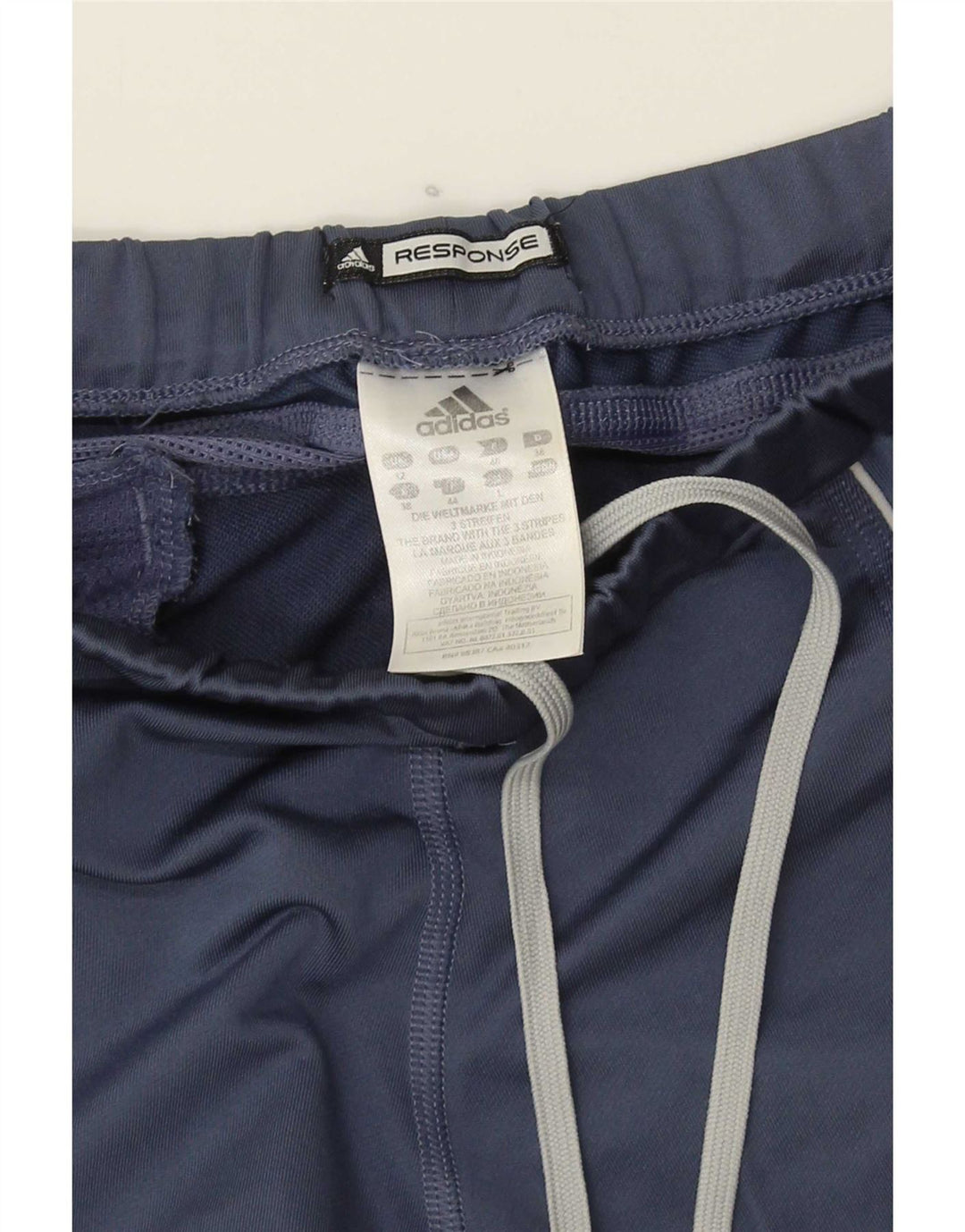 Adidas Damen Response Capri Leggings UK 12 Medium Marineblau Polyester