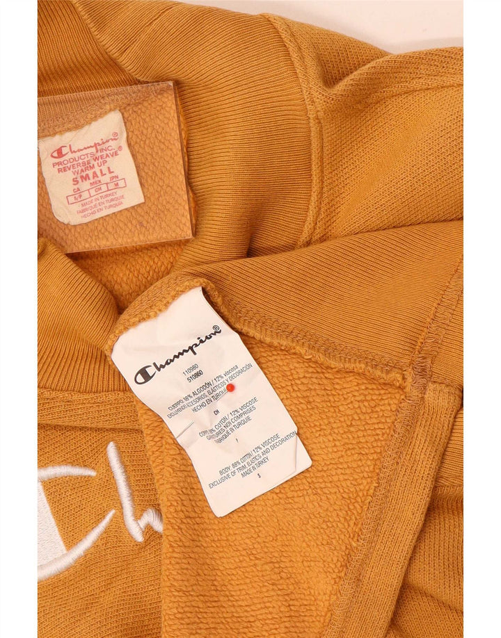 Champion Womens Graphic Oversized Sweatshirt Pullover UK 10 Small Gelb