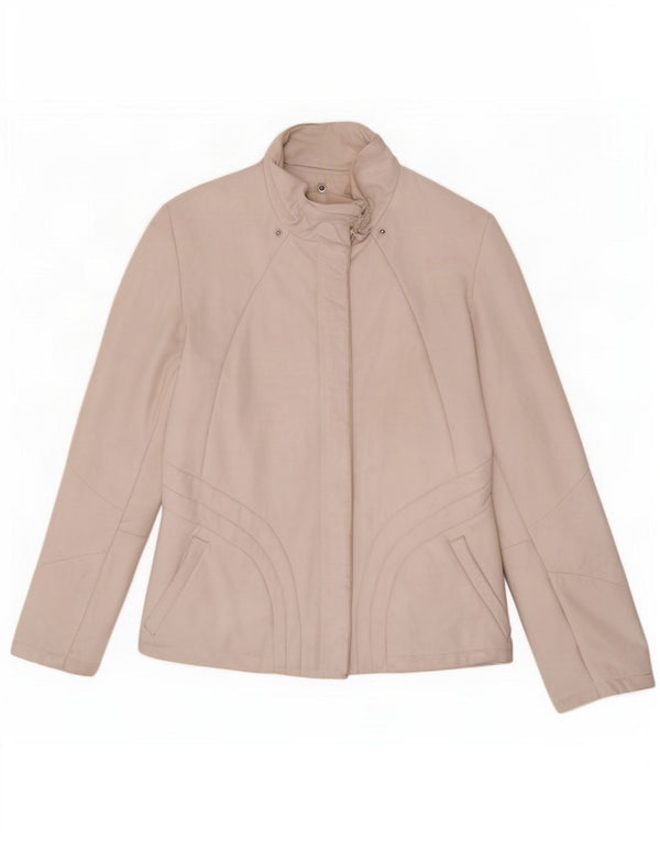 Vintage Damen Lederjacke IT 44 Mittelweiß