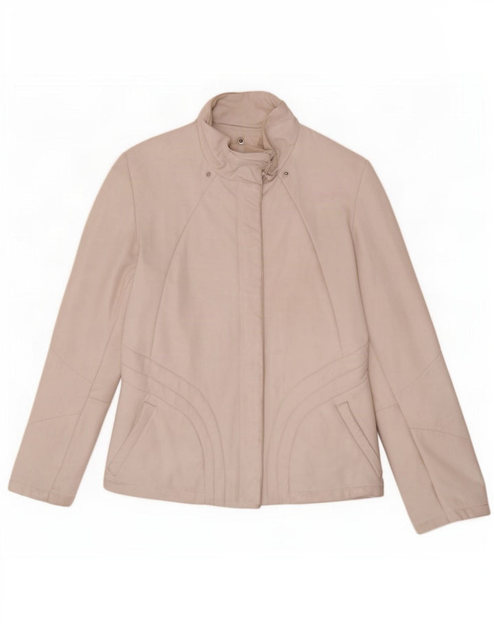 Vintage Damen Lederjacke IT 44 Mittelweiß