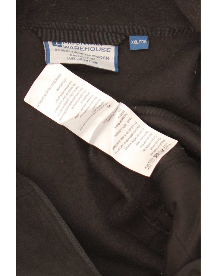 Mountain Warehouse Herren-Fleecejacke, UK 44 2XL, schwarzes Polyester