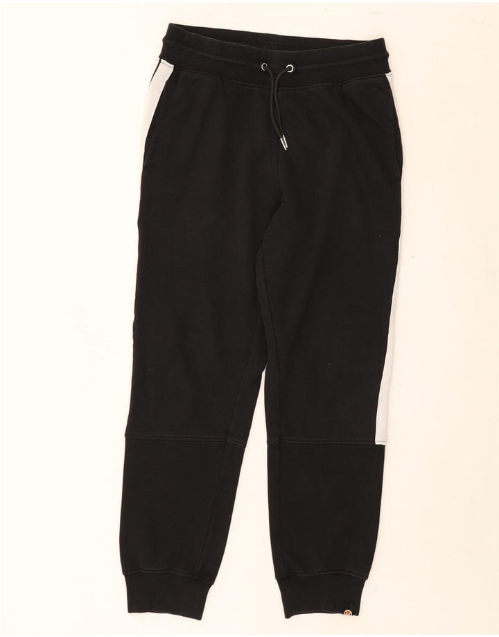 ELLESSE Mens Tracksuit Trousers Joggers Medium  Black Colourblock Vintage Ellesse and Second-Hand Ellesse from Messina Hembry 