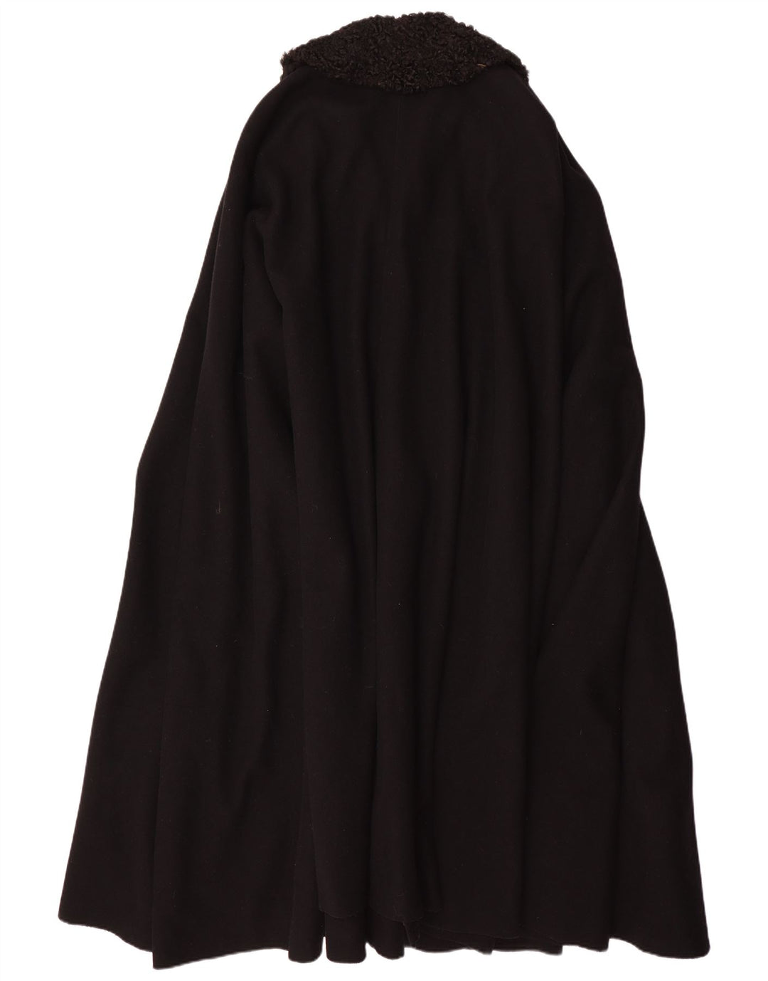 Vintage Damen Poncho Mantel Einheitsgröße Schwarz