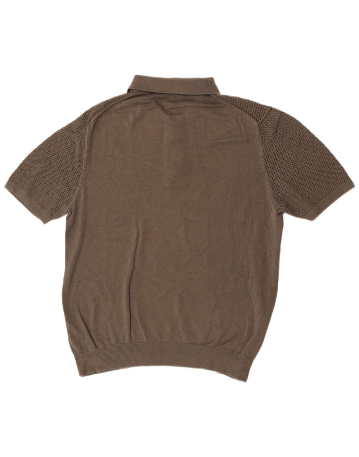 Reiss Herren Poloshirt XL Braun Baumwolle