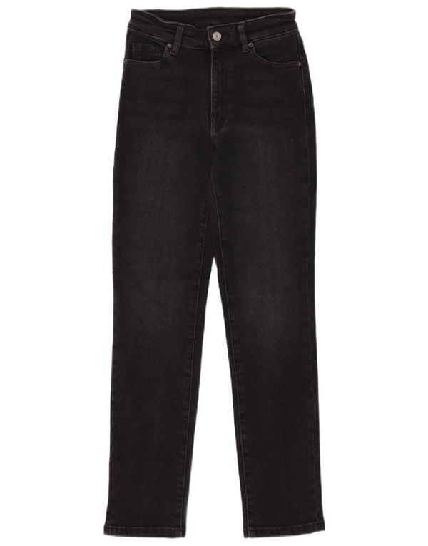 Massimo Dutti Damen Slim Jeans EU 34 2XS W24 L28 Schwarz