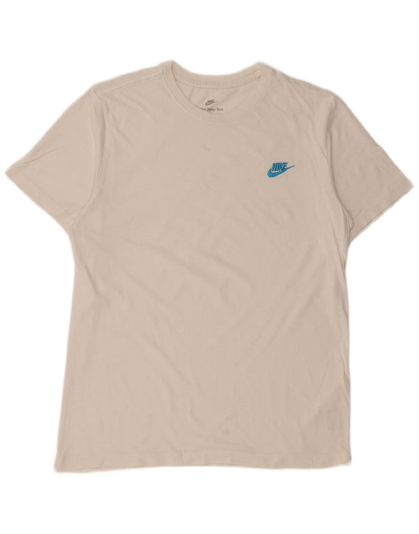 Nike Herren T-Shirt Top aus mittelweißer Baumwolle