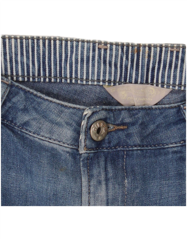 Diesel Damen Jeansshorts W28 mittelblaue Baumwolle