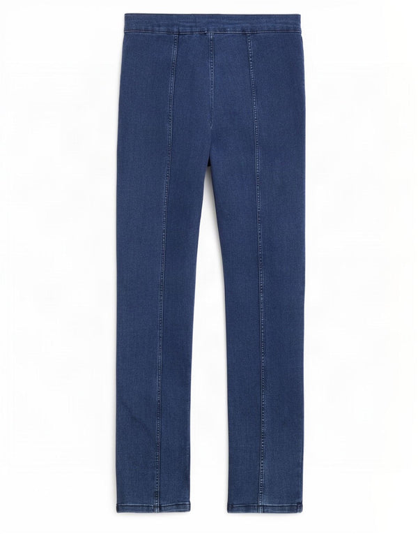 Zara Damen-Jeans mit hoher Taille, Röhrenjeans, EU 38, Größe S, W28, L34, Blau, Baumwolle