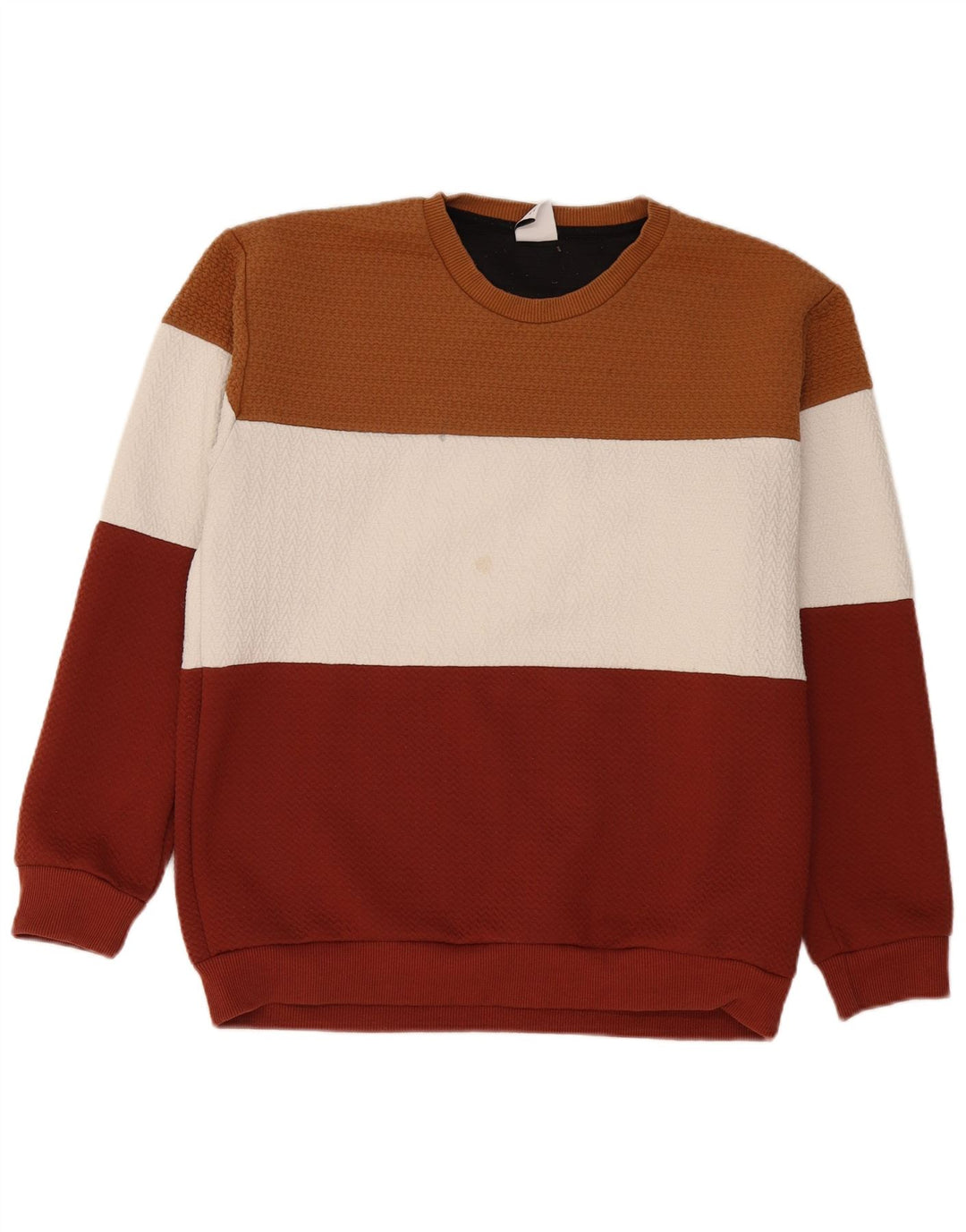 Zara Herren-Sweatshirt-Pullover XL, mehrfarbig, Colourblock-Polyester