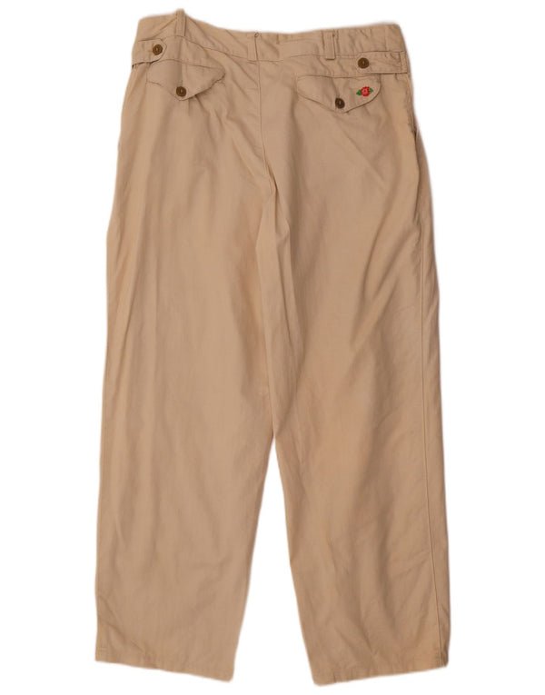 Vintage Herren-Chinohose mit Klammern, IT 50, Größe L, W34, L26, Beige